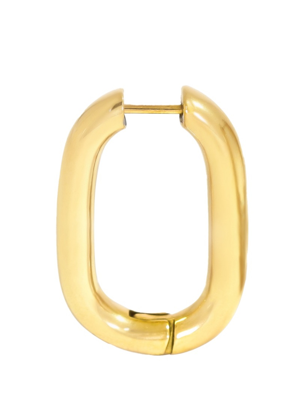 Hey Harper Sterling with 14kt Gold plated Oval Chunky Hoop Earring Women Jewelry